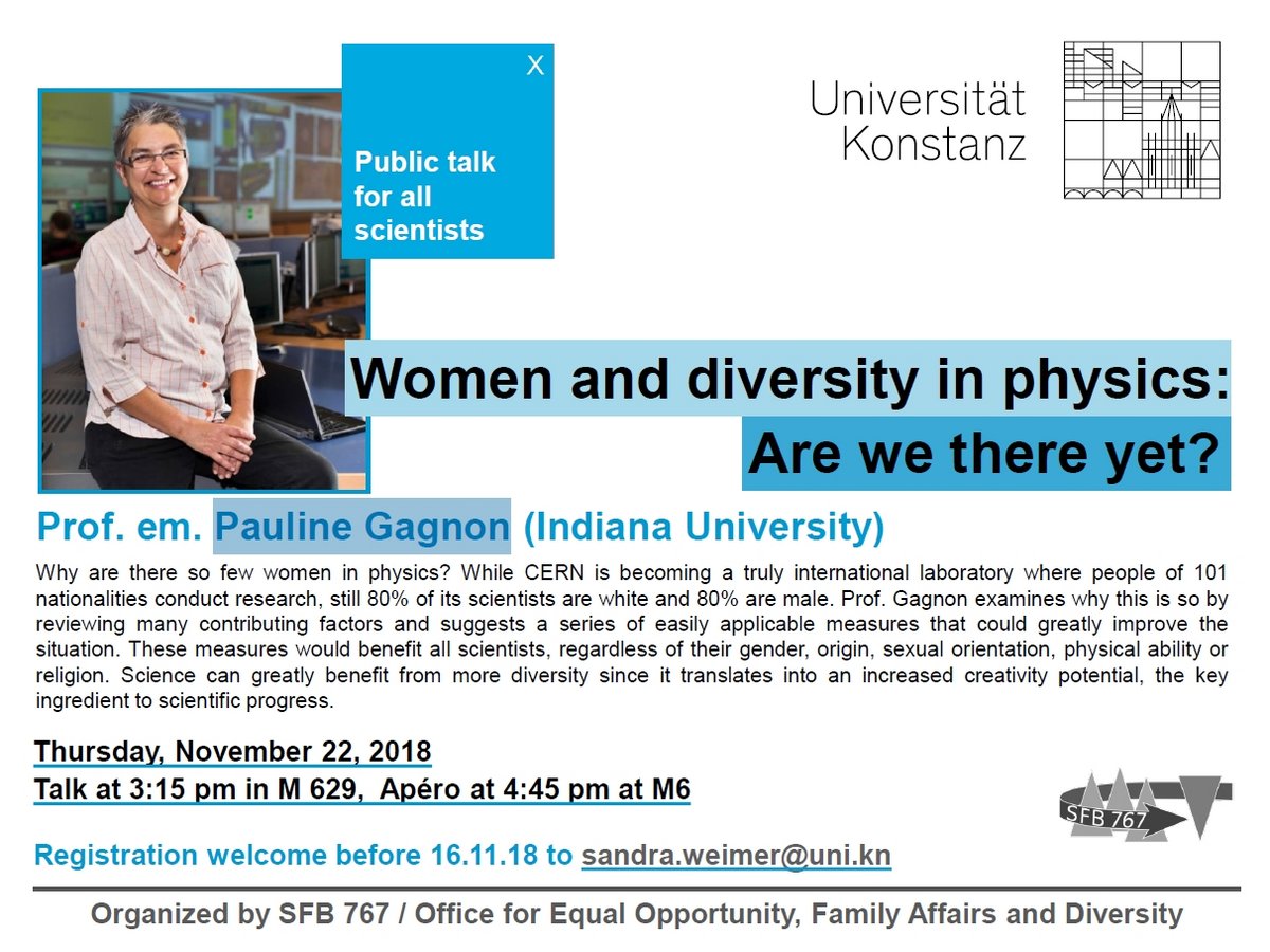 Talk "Women and diversity in physics: Are we there yet?" by Pauline Gagnon